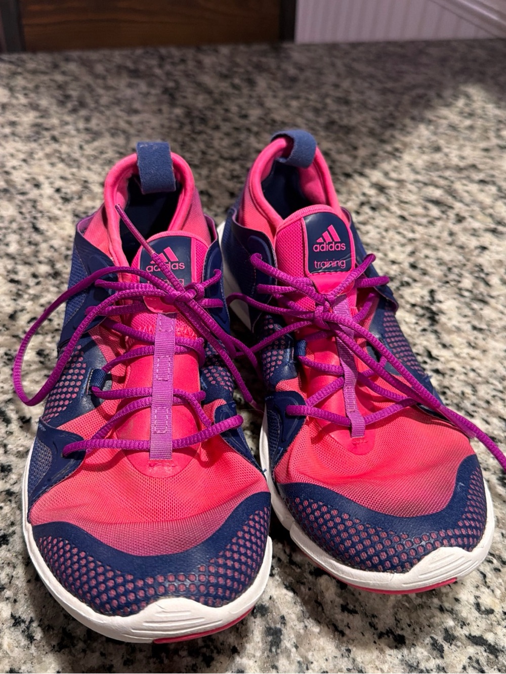 adidas Pink and Navy Women's Training Sneakers